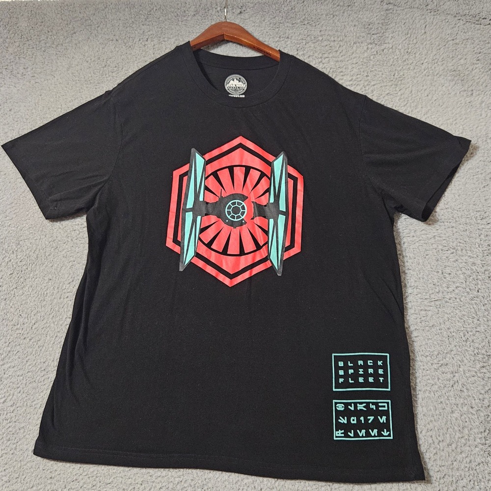 Disney Parks Star Wars Galaxy's Edge‎ Black Spire Fleet T-Shirt Tie Fighter XXL